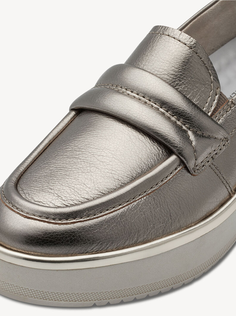 Leather Sneaker - multicolor, PLATINUM, hi-res