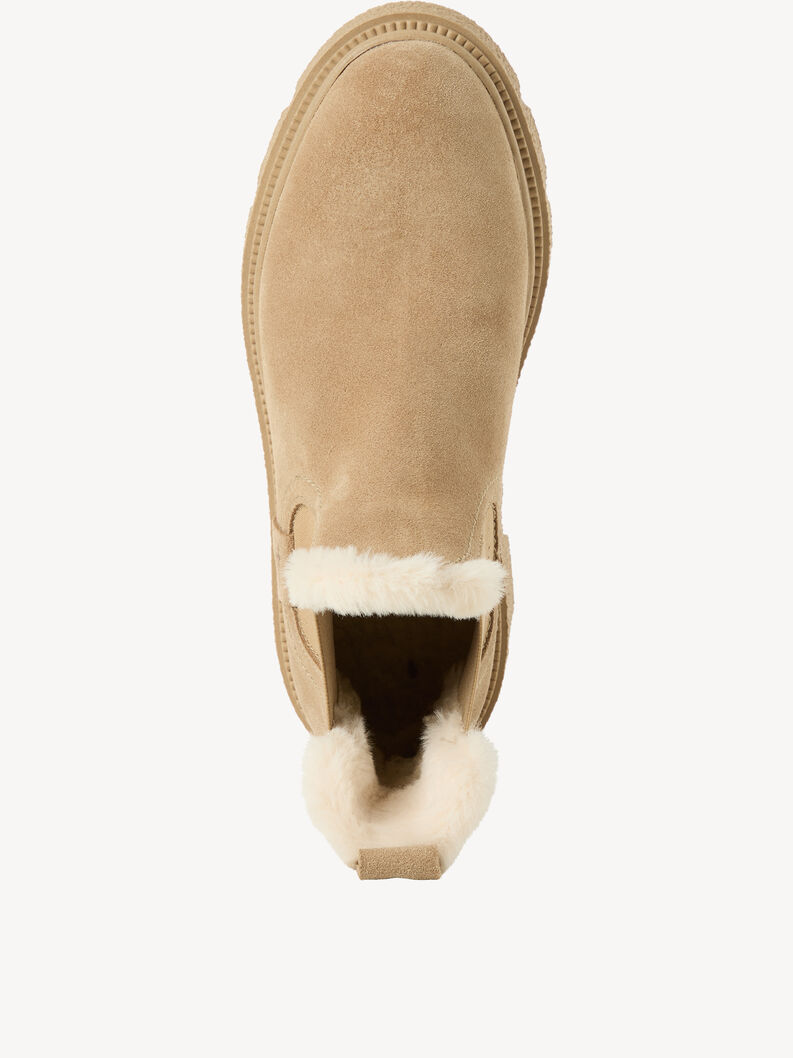 Leather Bootie - beige warm lining, beige, hi-res