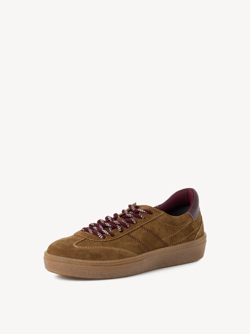 Leren Sneaker - bruin, BROWN, hi-res