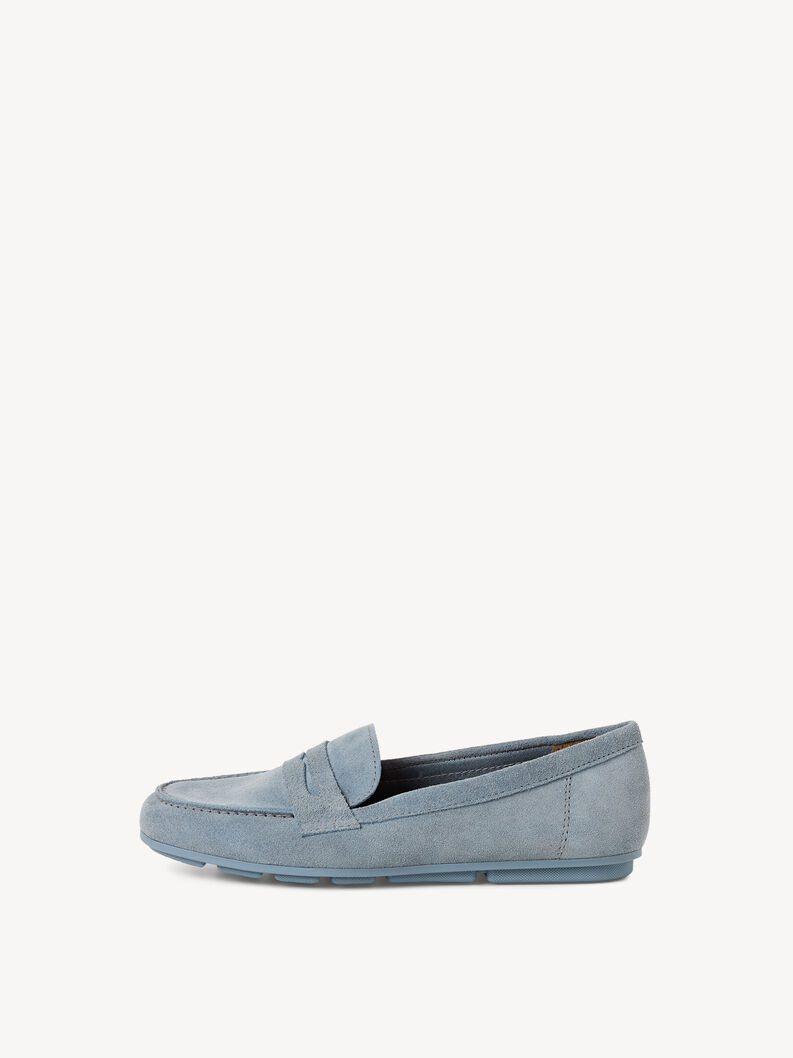 Lederslipper - blau, LIGHT BLUE UNI, hi-res