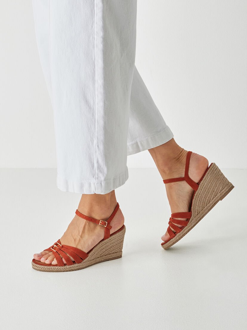 Leren Sandaaltje - oranje, TERRACOTTA, hi-res