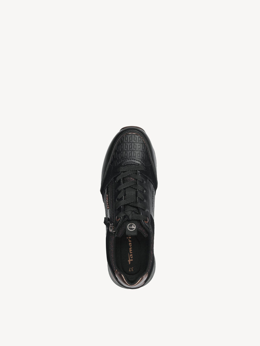 Leren Sneaker - zwart, BLACK/COPPER, hi-res