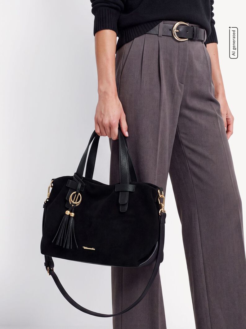 Shopping bag - black, black, hi-res