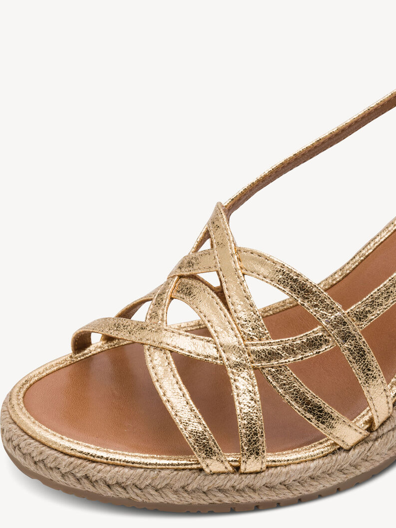 Heeled sandal - metallic, gold, hi-res