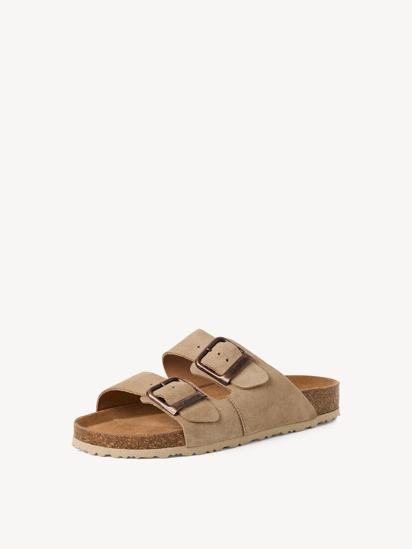 Leren Slipper - beige, TAUPE, hi-res