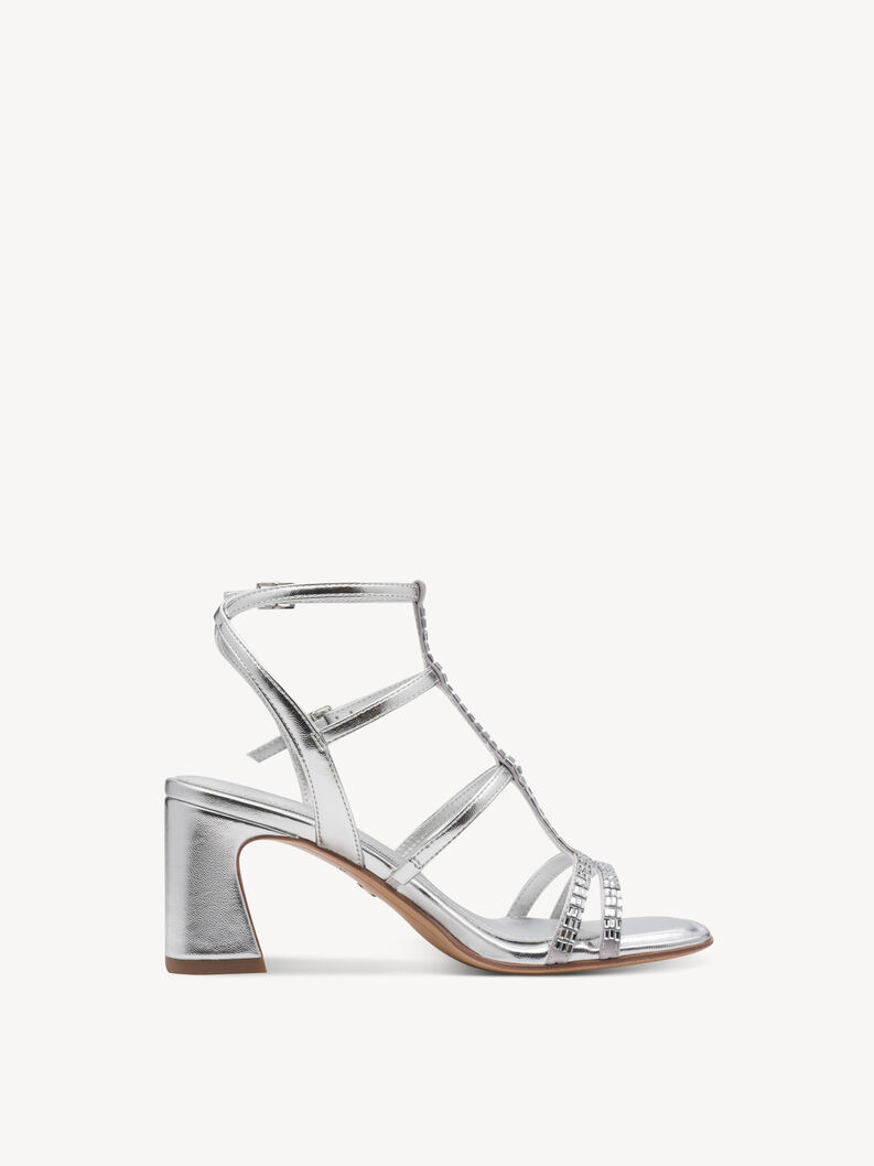 Sandalette - metallic, SILVER, hi-res