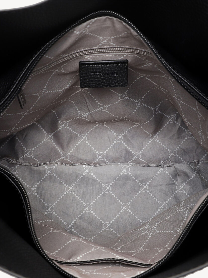 Lichtgrijze patroon stof voering met ritsvak