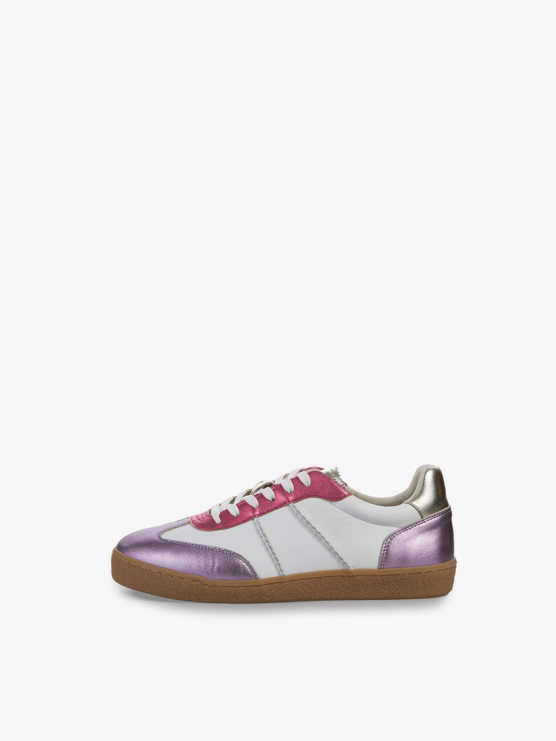 Leather Sneaker - purple, LILAC MET COMB, hi-res
