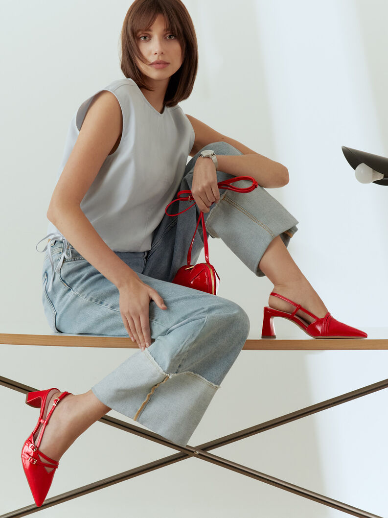 Slingpumps, RED, hi-res