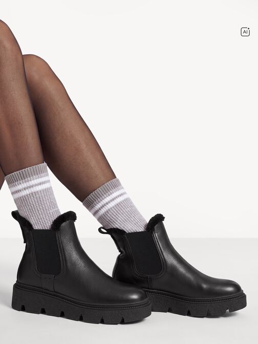 Stiefelette, BLACK LEATHER, hi-res