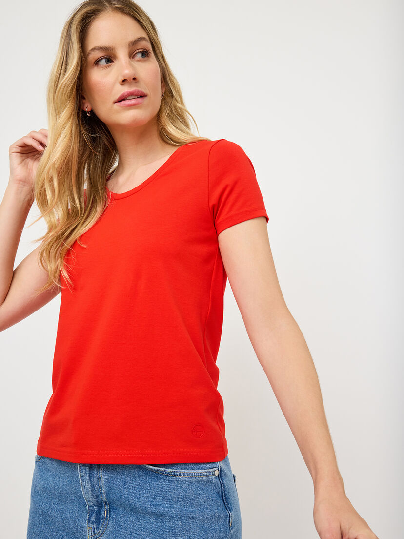 T-shirt - rood, Fiery Red, hi-res