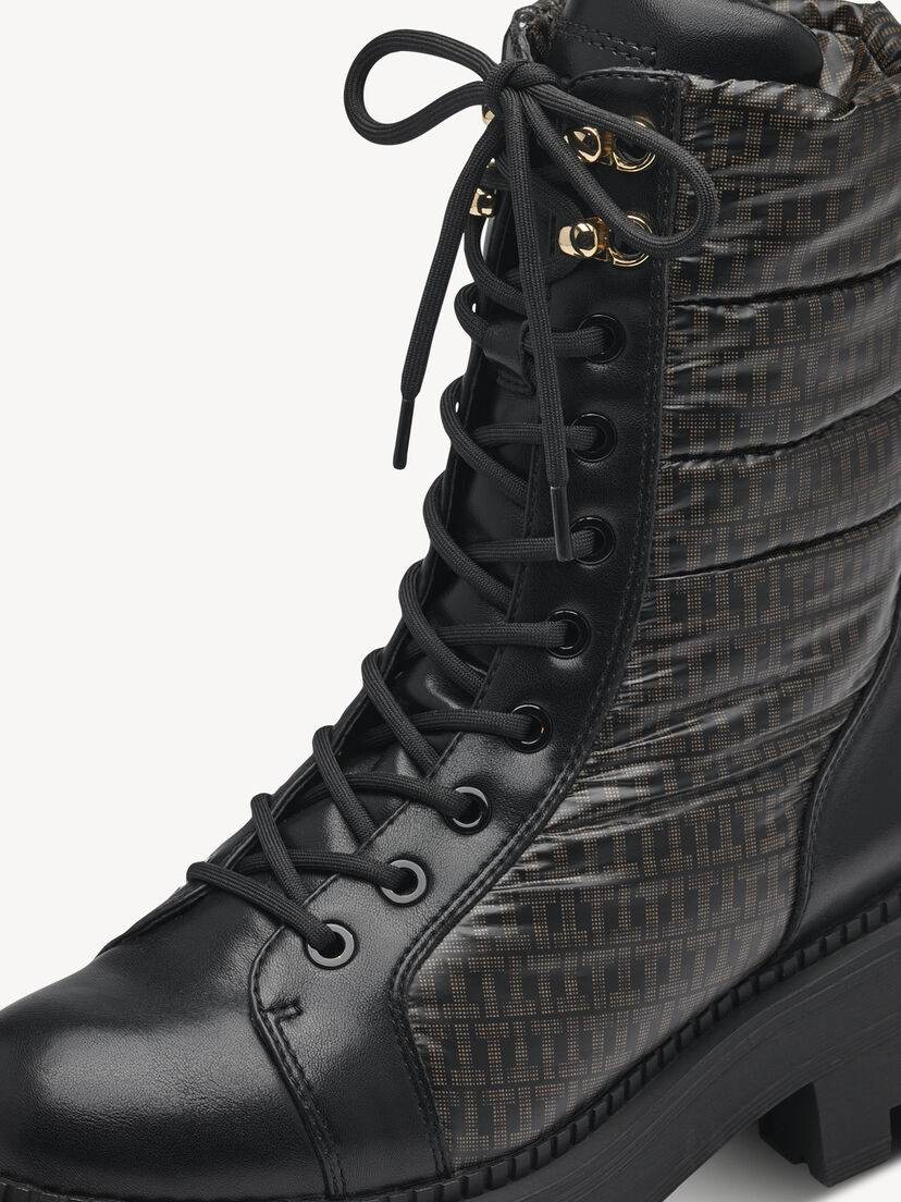 Enkellaarsje - zwart warme voering, BLACK COMB, hi-res