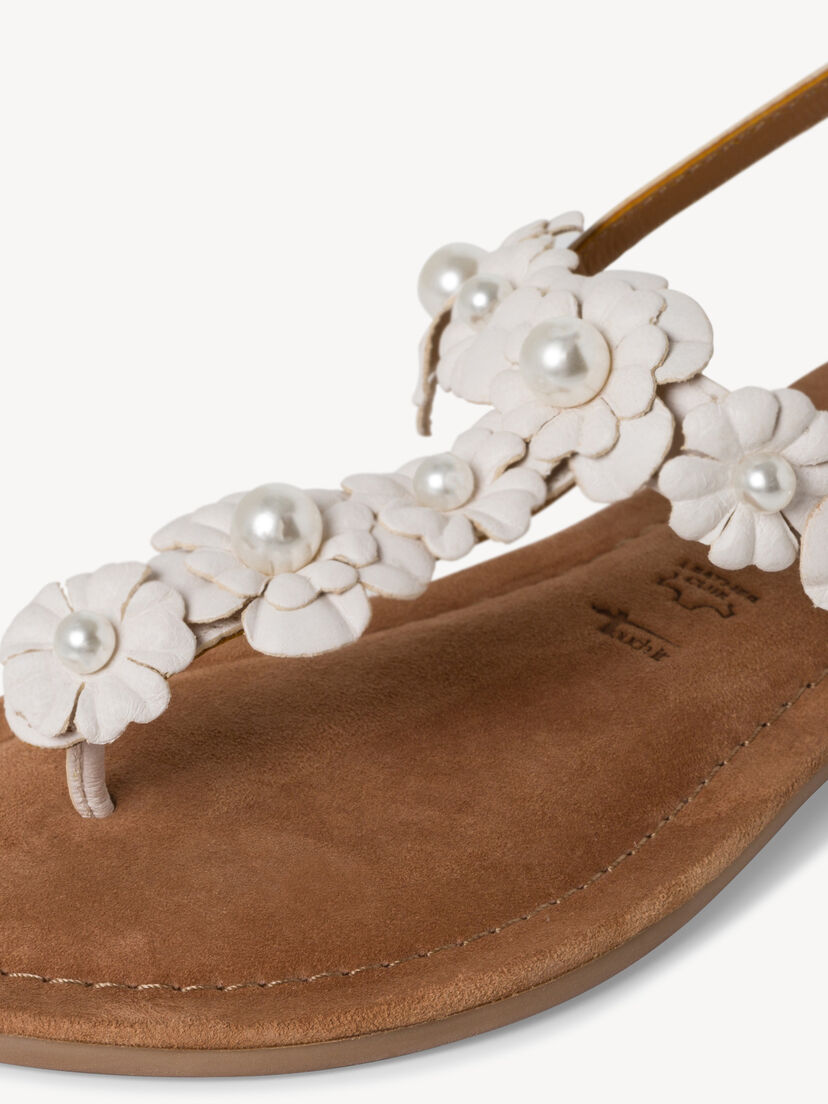 Leren Sandaal - wit, WHITE, hi-res