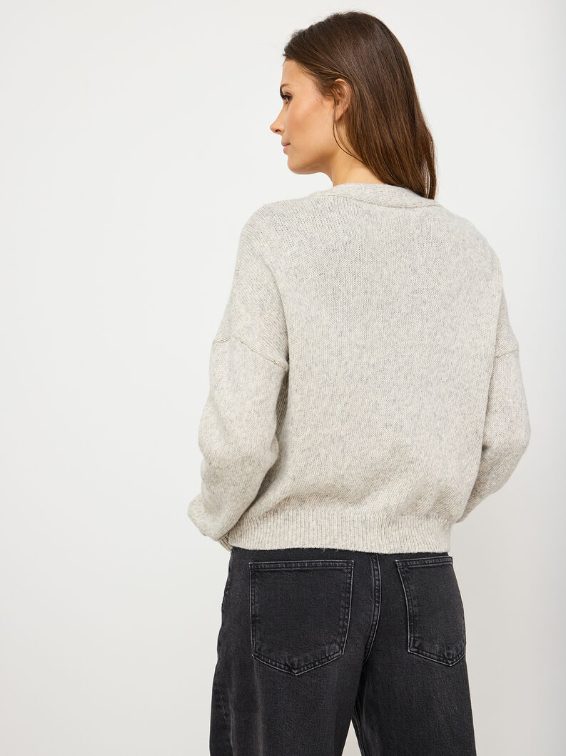 Cardigan, Light Grey Melange, hi-res