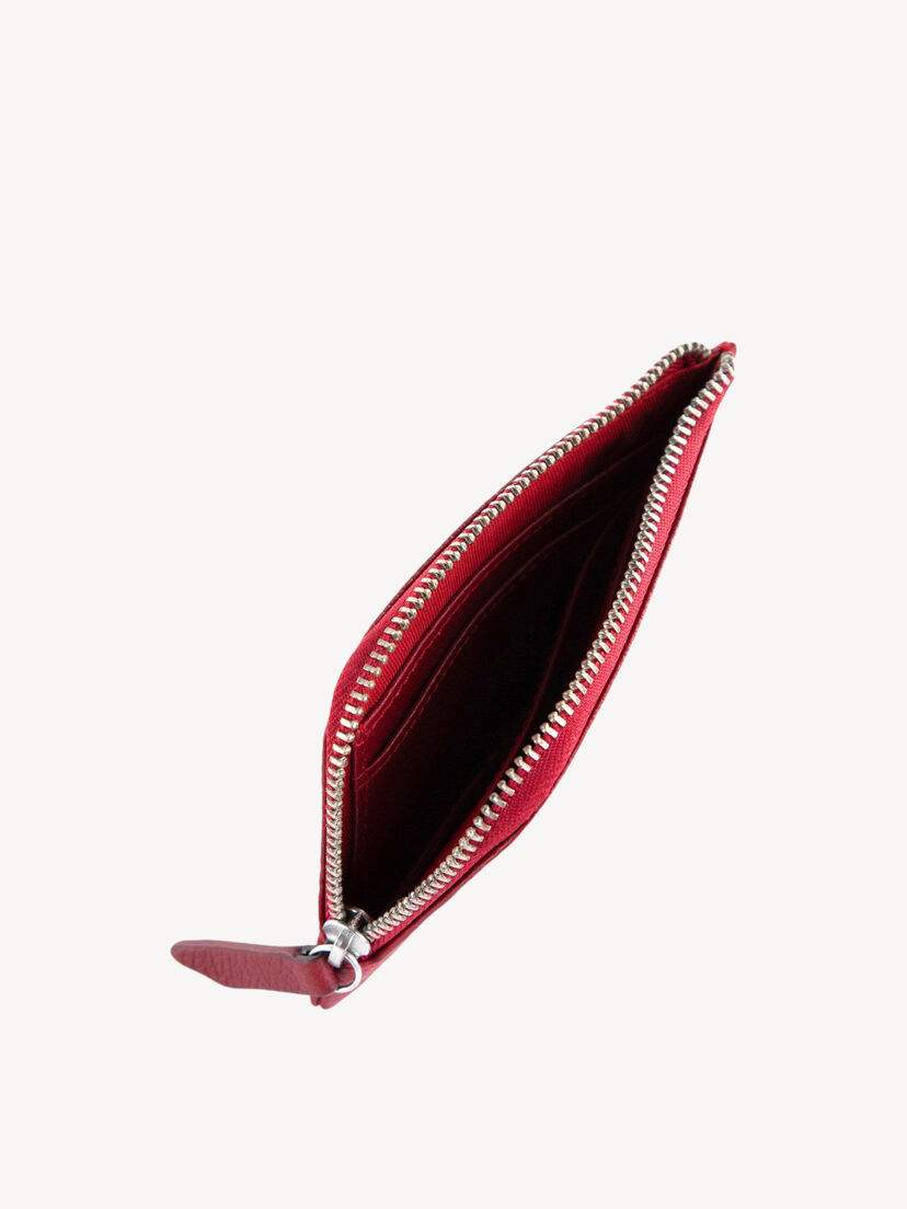 Leren Kreditkartenetui - rood, red, hi-res