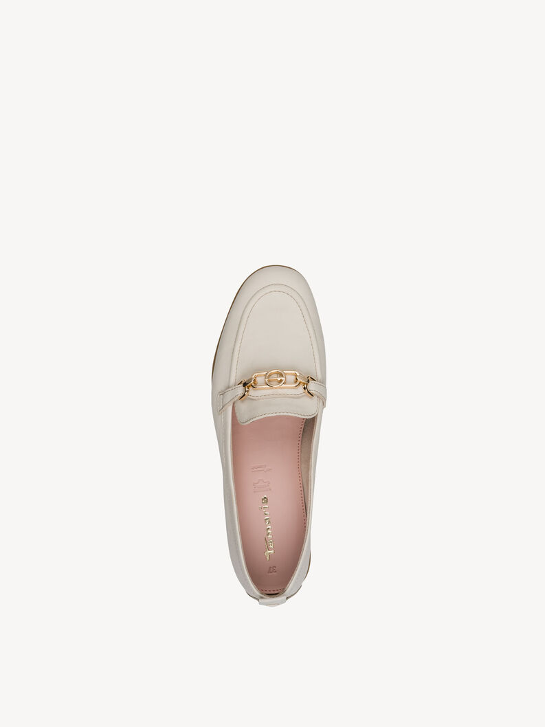 Lederslipper - beige, IVORY, hi-res