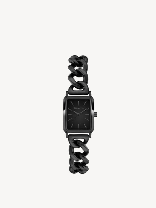 Horloge, schwarz-schwarz, hi-res