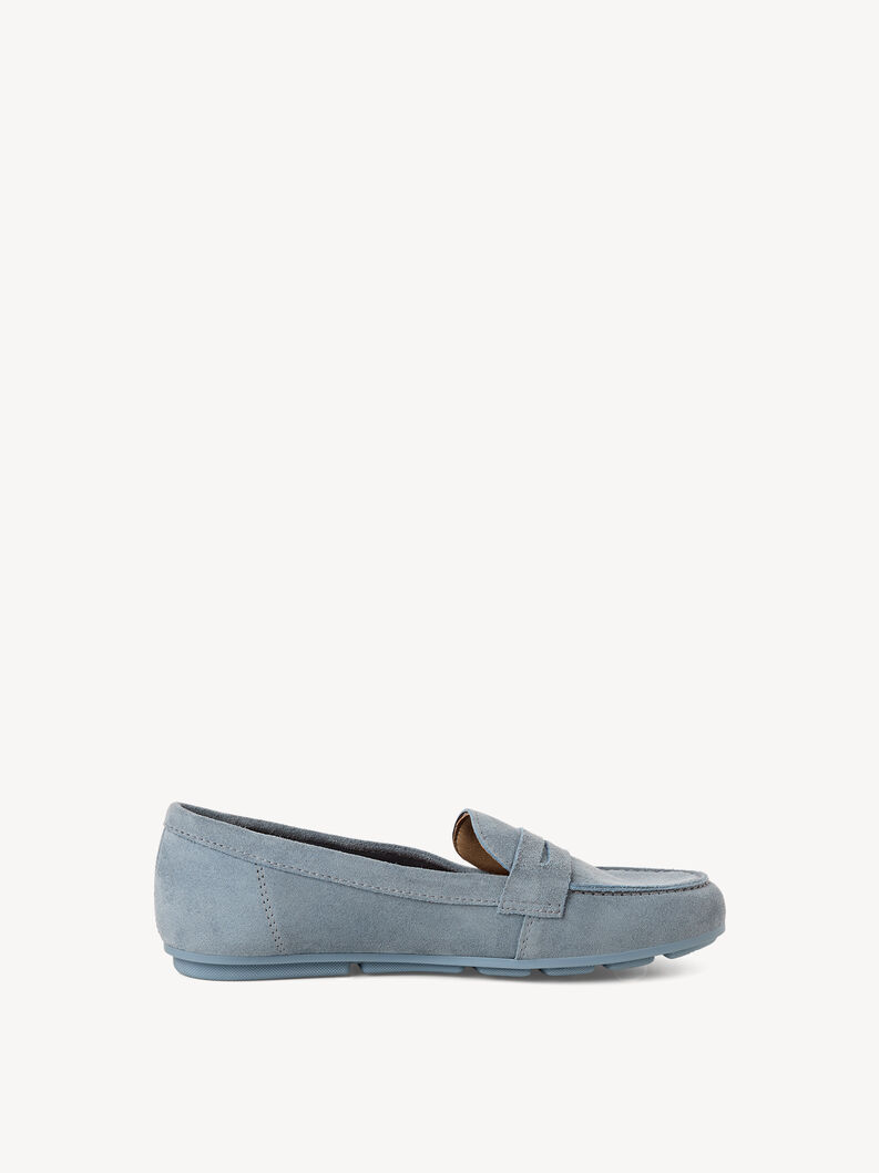 Lederslipper - blau, LIGHT BLUE UNI, hi-res
