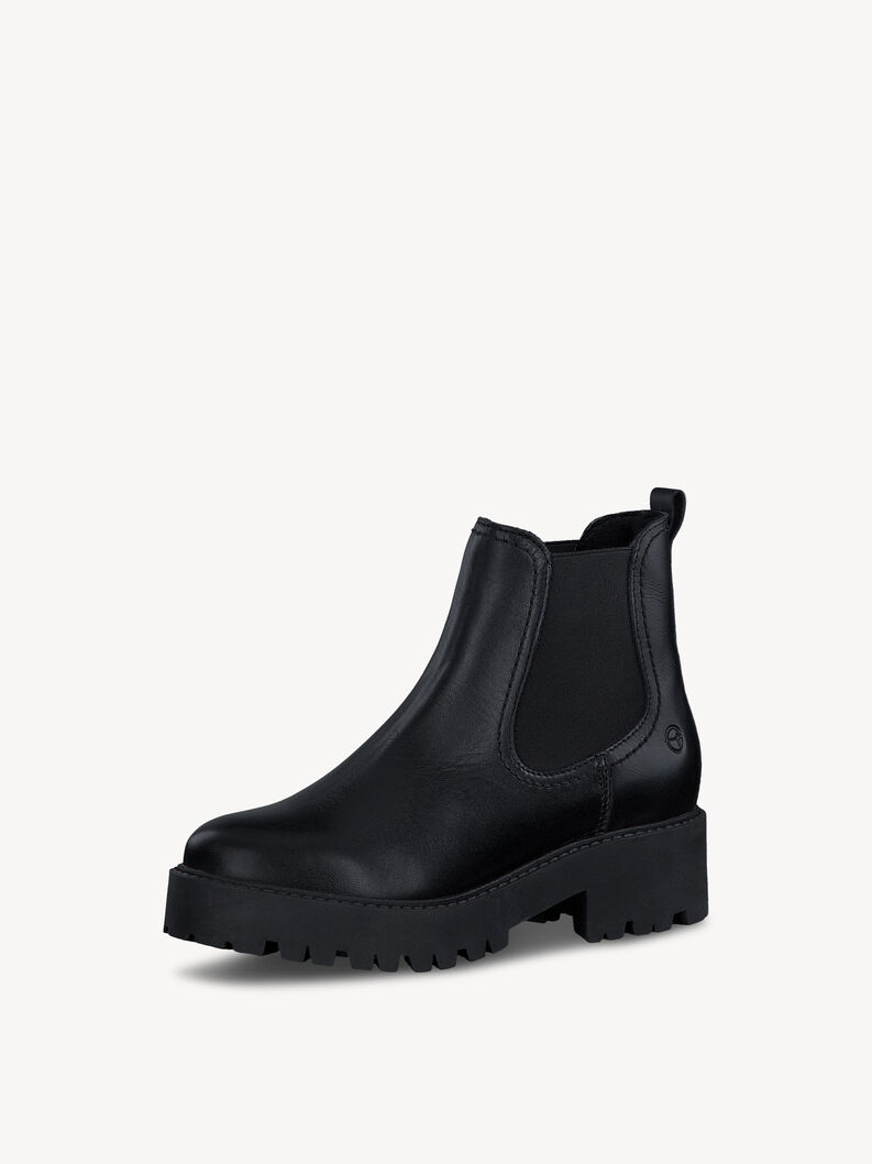 Leder Chelsea Boot - schwarz, BLACK LEATHER, hi-res