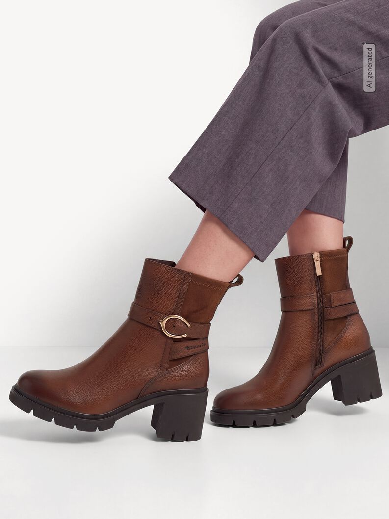 Bootie, cognac, hi-res