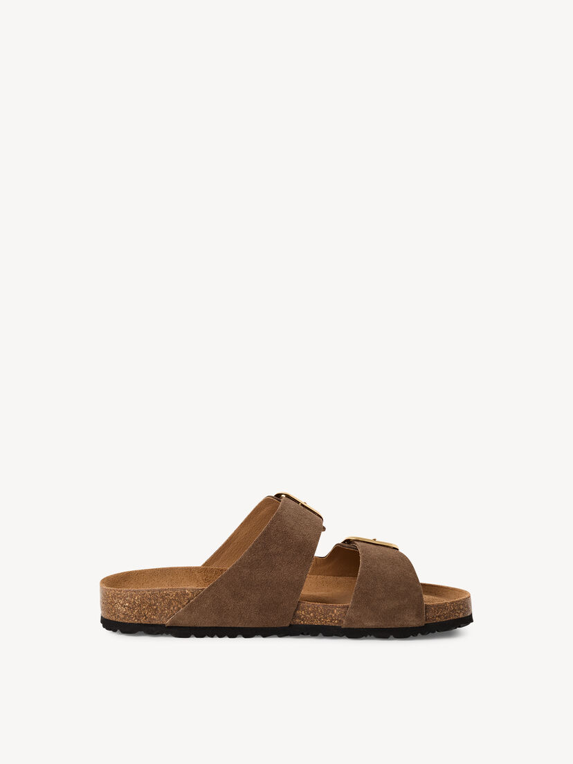 Leren Slipper - bruin, CHOCOLATE, hi-res