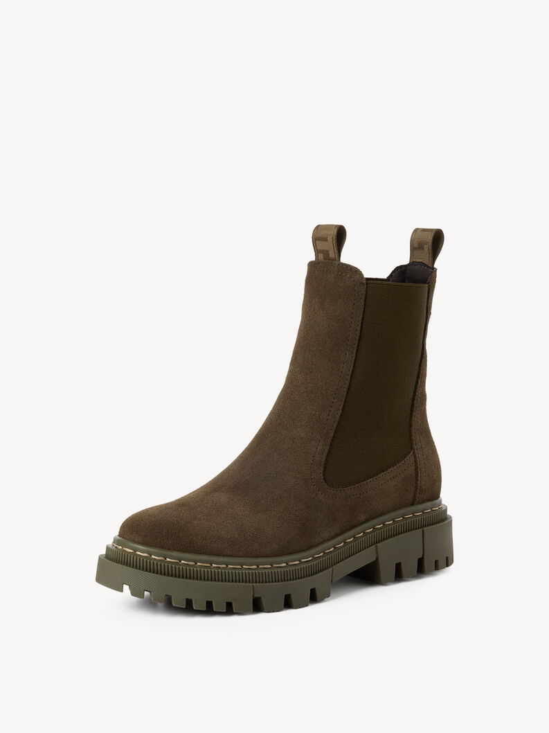Leder Chelsea Boot - gr&uuml;n, OLIVE, hi-res