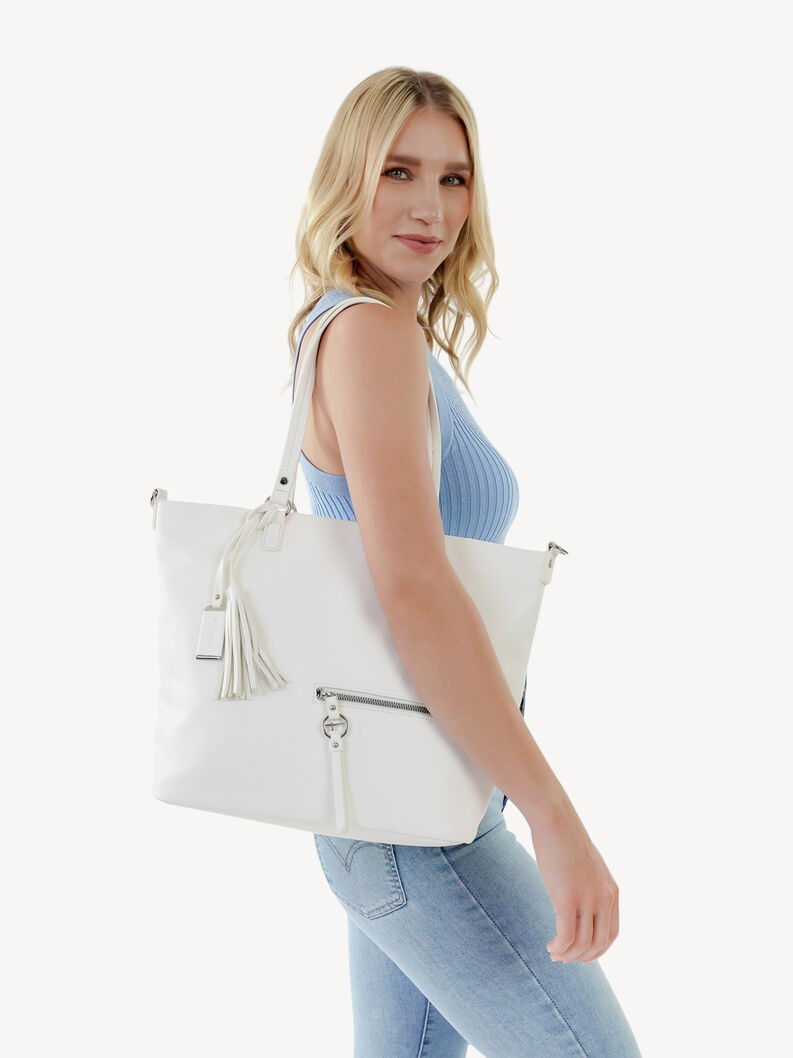 Τσάντα για ψώνια - λευκό, white, hi-res