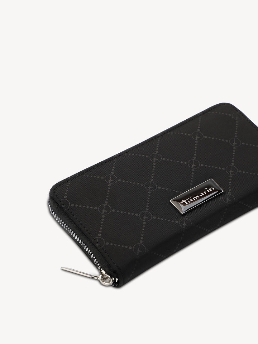 Portemonnee - zwart, black, hi-res