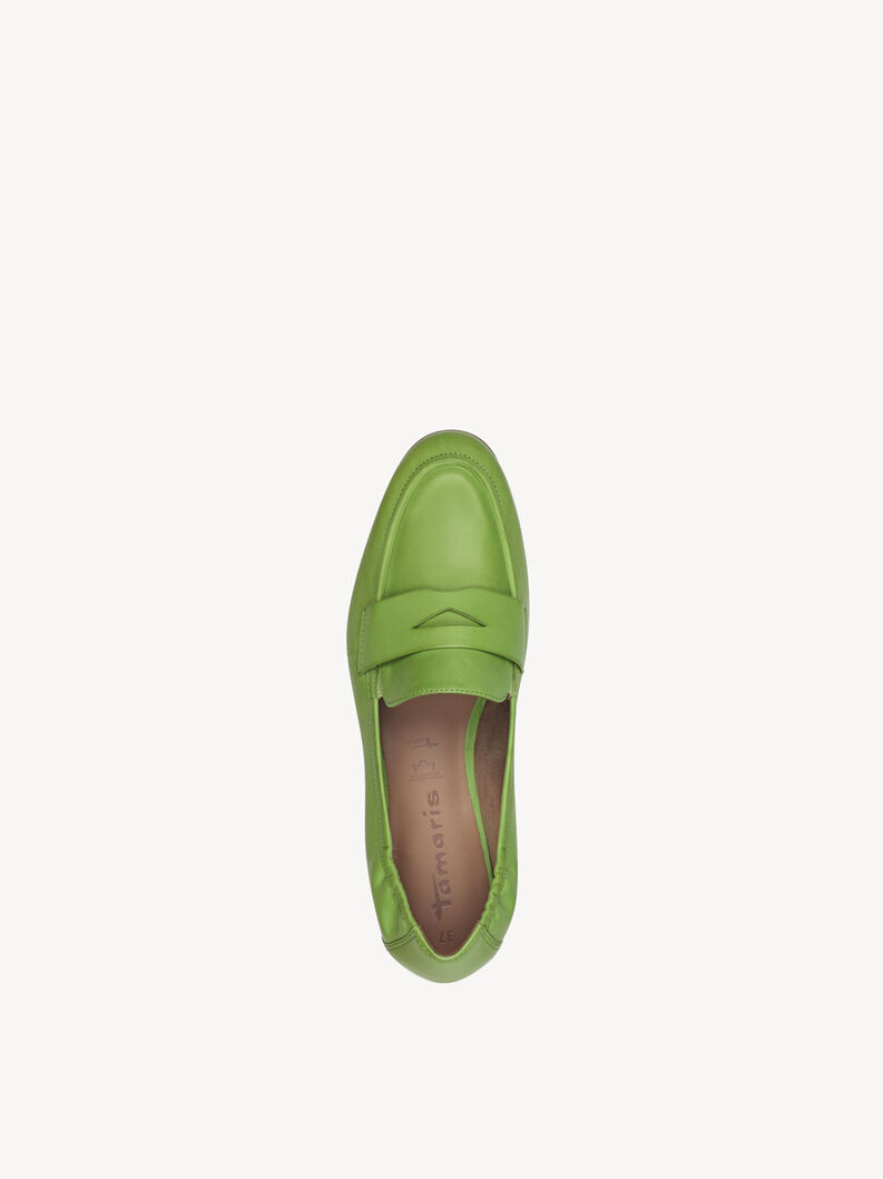 Slipper en cuir - vert, APPLE, hi-res