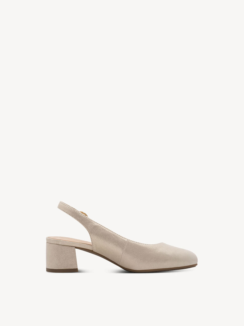 Escarpin en cuir - beige, BEIGE GLAM, hi-res