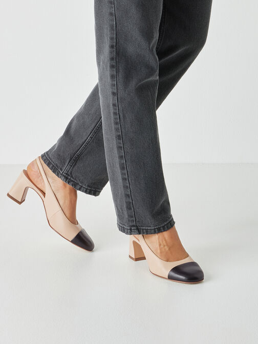 sling pumps, NUDE COMB, hi-res