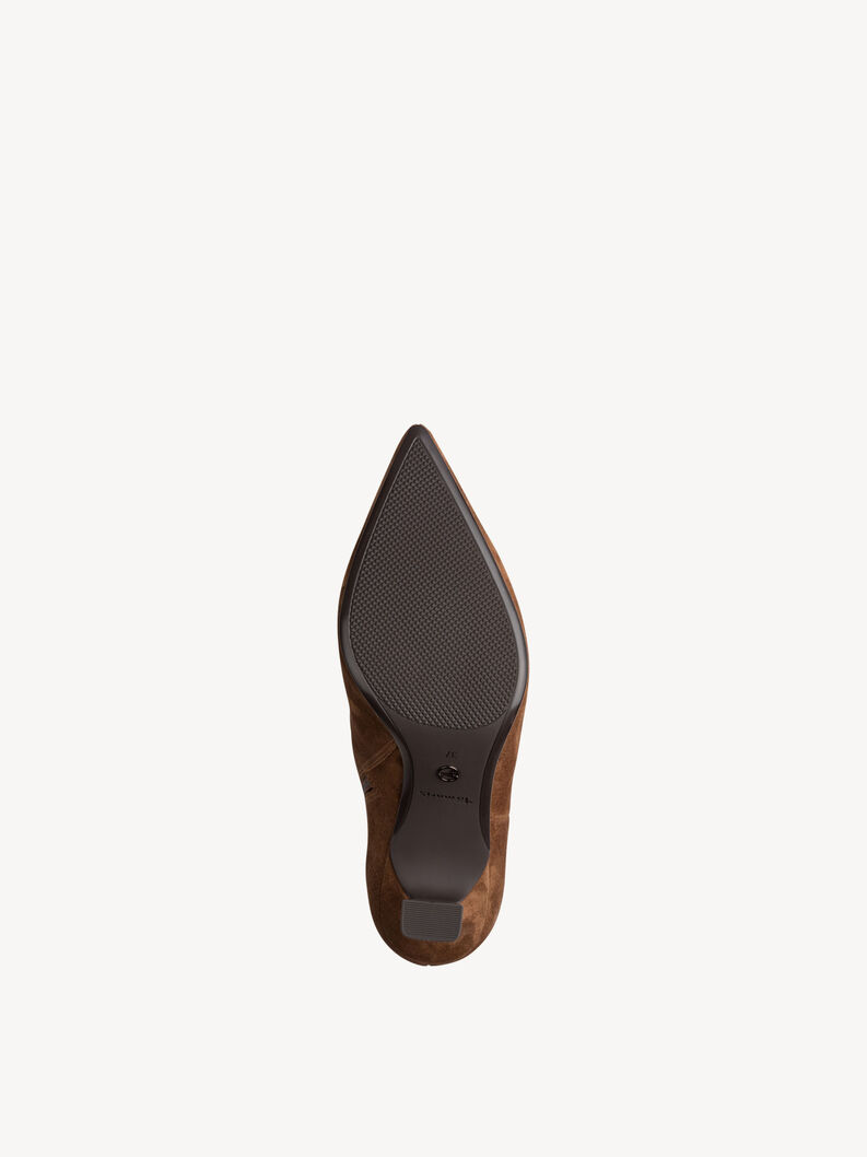 Bottine en cuir - marron, BROWN, hi-res