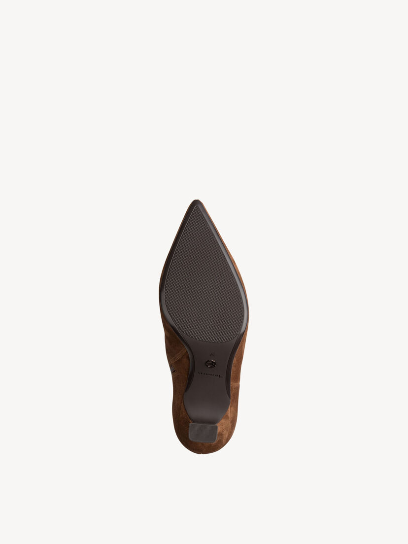 Leren Enkellaarsje - bruin, BROWN, hi-res