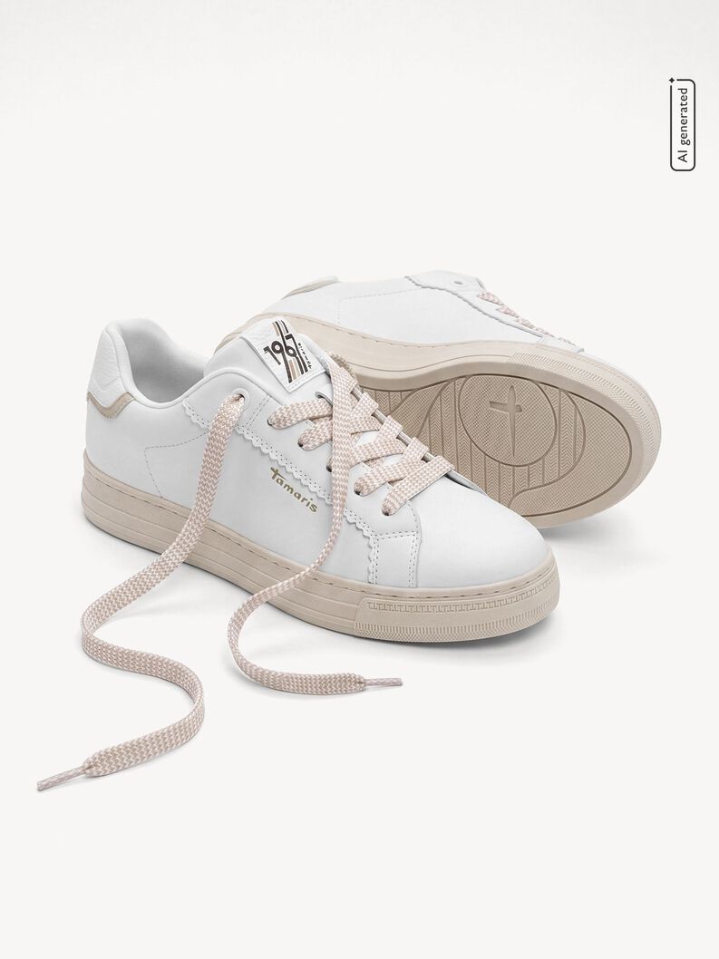 sneaker, WHITE LEATHER, hi-res