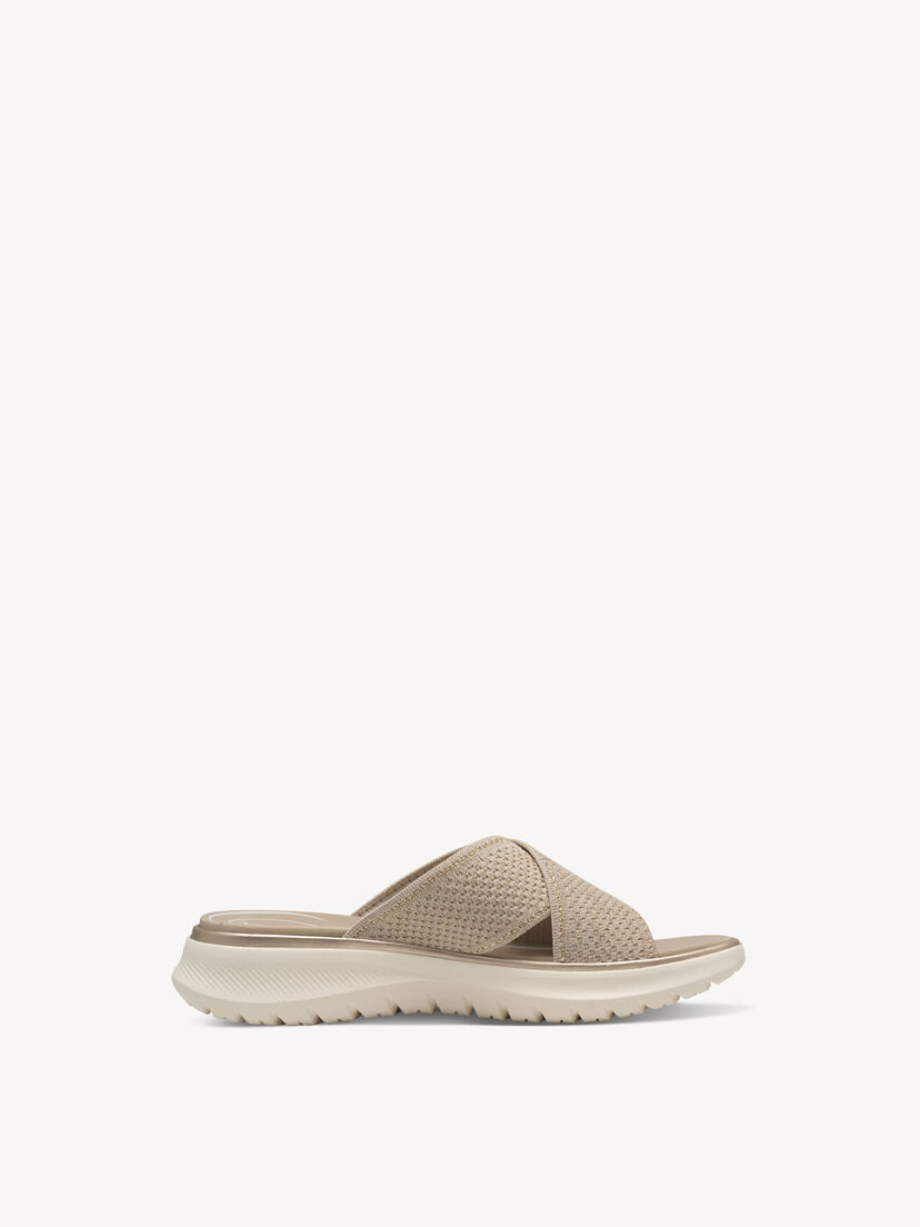 Slipper - goud, BEIGE/GOLD, hi-res