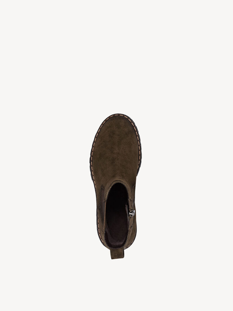 Bottine Chelsea en cuir - vert, OLIVE, hi-res