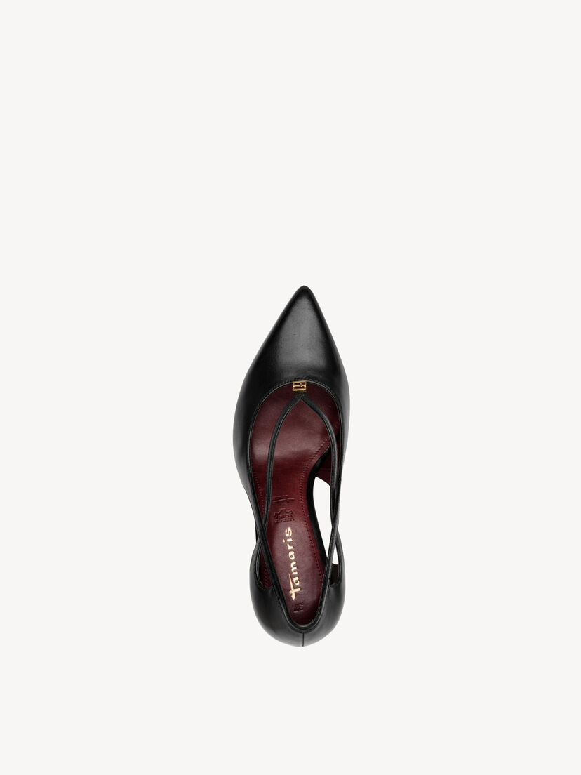 Leren Pumps - zwart, BLACK LEATHER, hi-res
