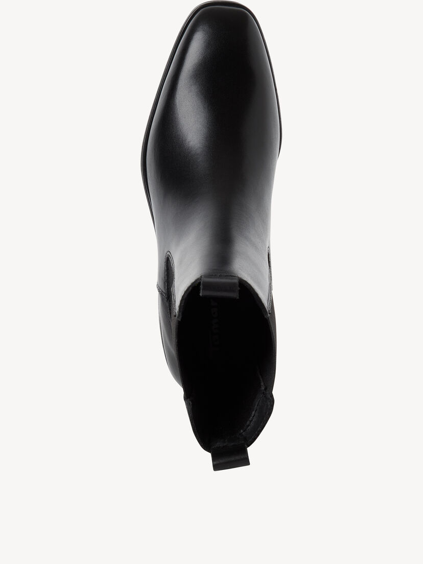 Leren Chelseaboot - zwart, BLACK LEATHER, hi-res