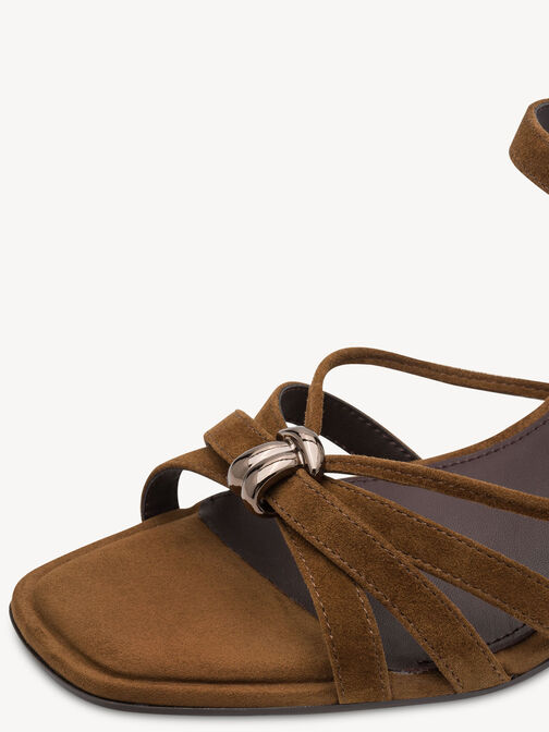 Heeled sandal, COGNAC, hi-res