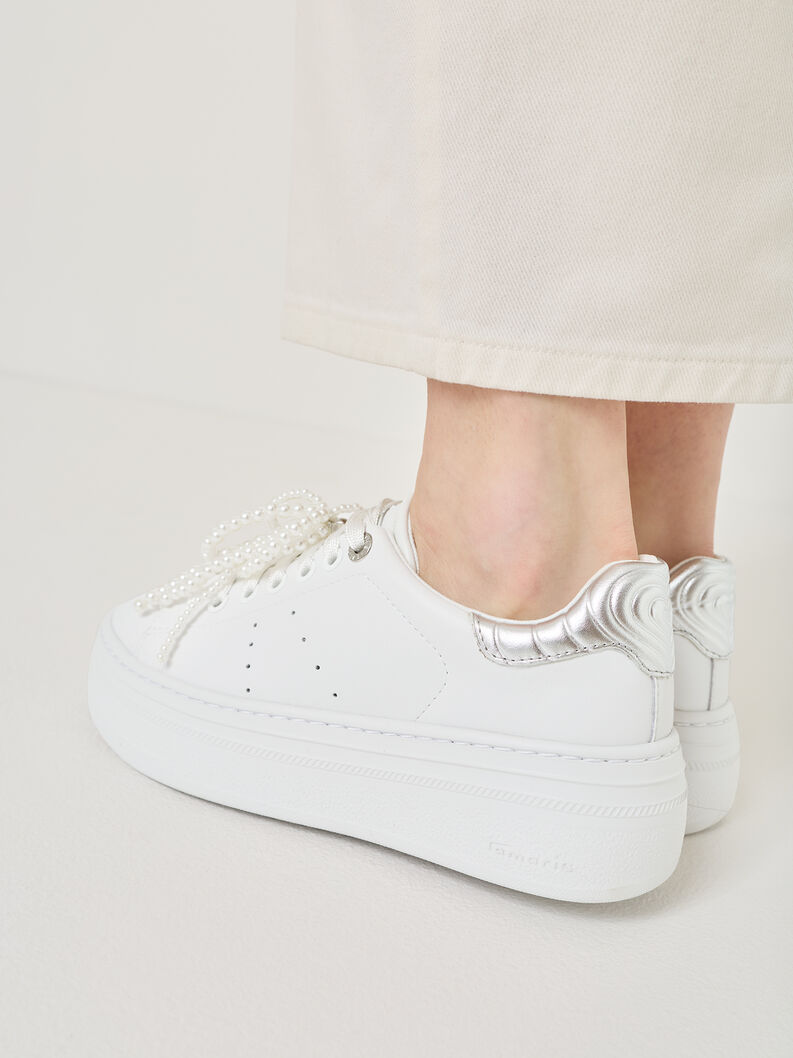 Sneaker, WHITE/SILVER, hi-res