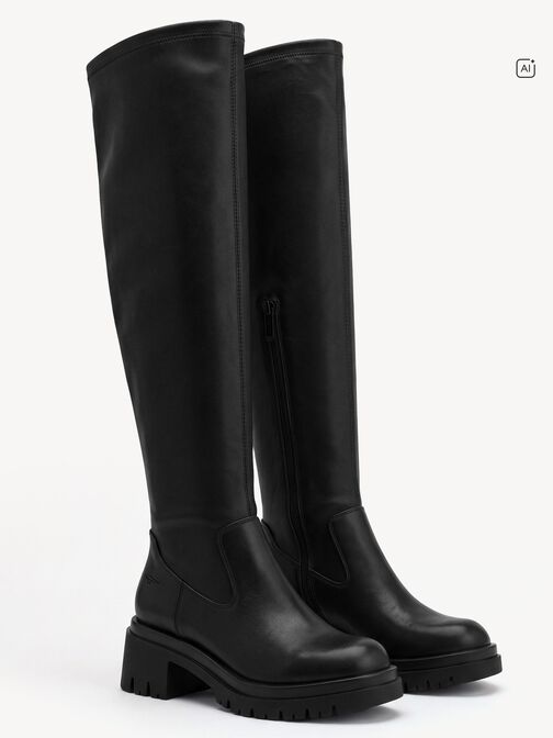 Overknee boots, BLACK, hi-res