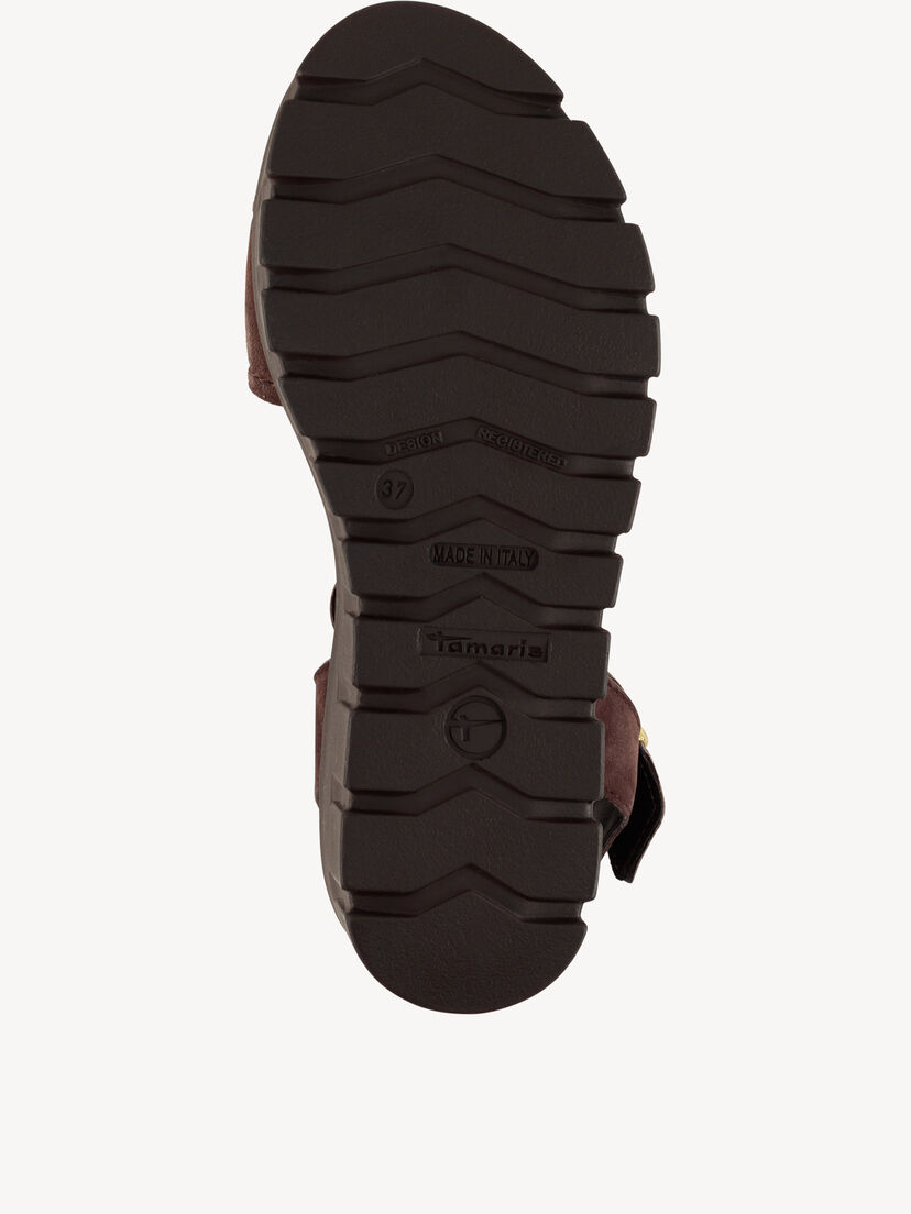 Leren Sandaaltje - bruin, MOCCA NUBUC, hi-res