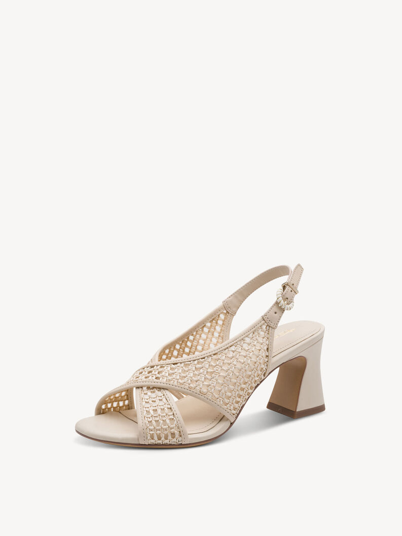 Heeled sandal - beige, 418, hi-res