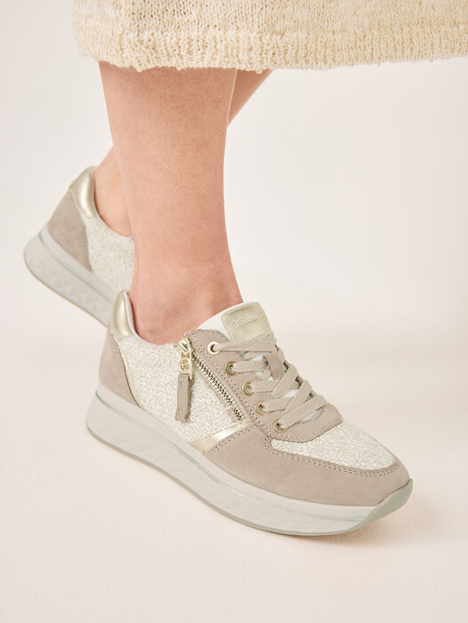 Sneaker, BEIGE/GOLD, hi-res