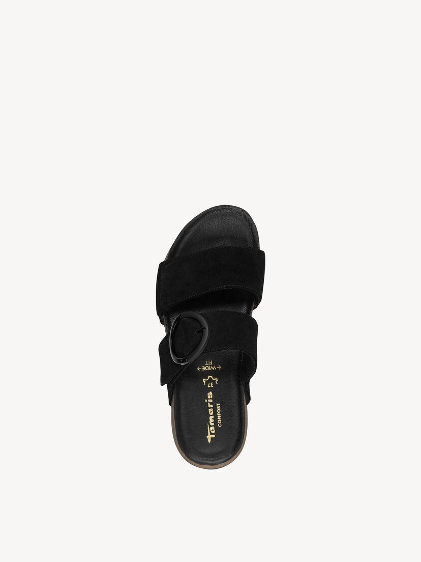 Leren Slipper - zwart, BLACK SUEDE, hi-res