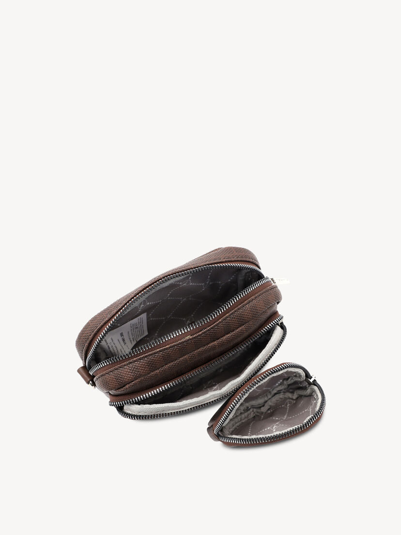 Open bruine Tamaris tas met binnenvakken