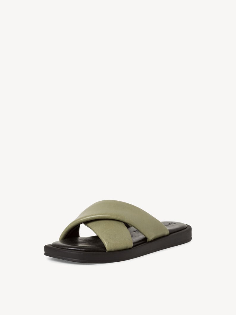 Leren Slipper - groen, SAGE/BLACK, hi-res