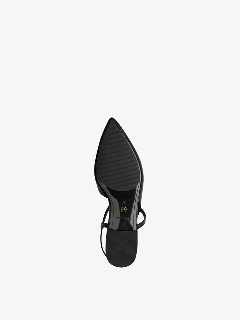 Lederslingpumps - schwarz, BLACK, hi-res