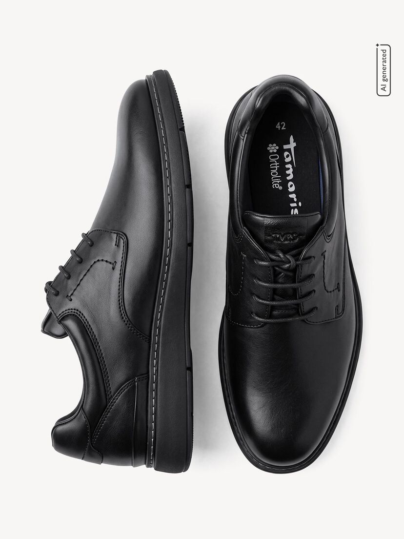 Lage schoen, BLACK LEATHER, hi-res