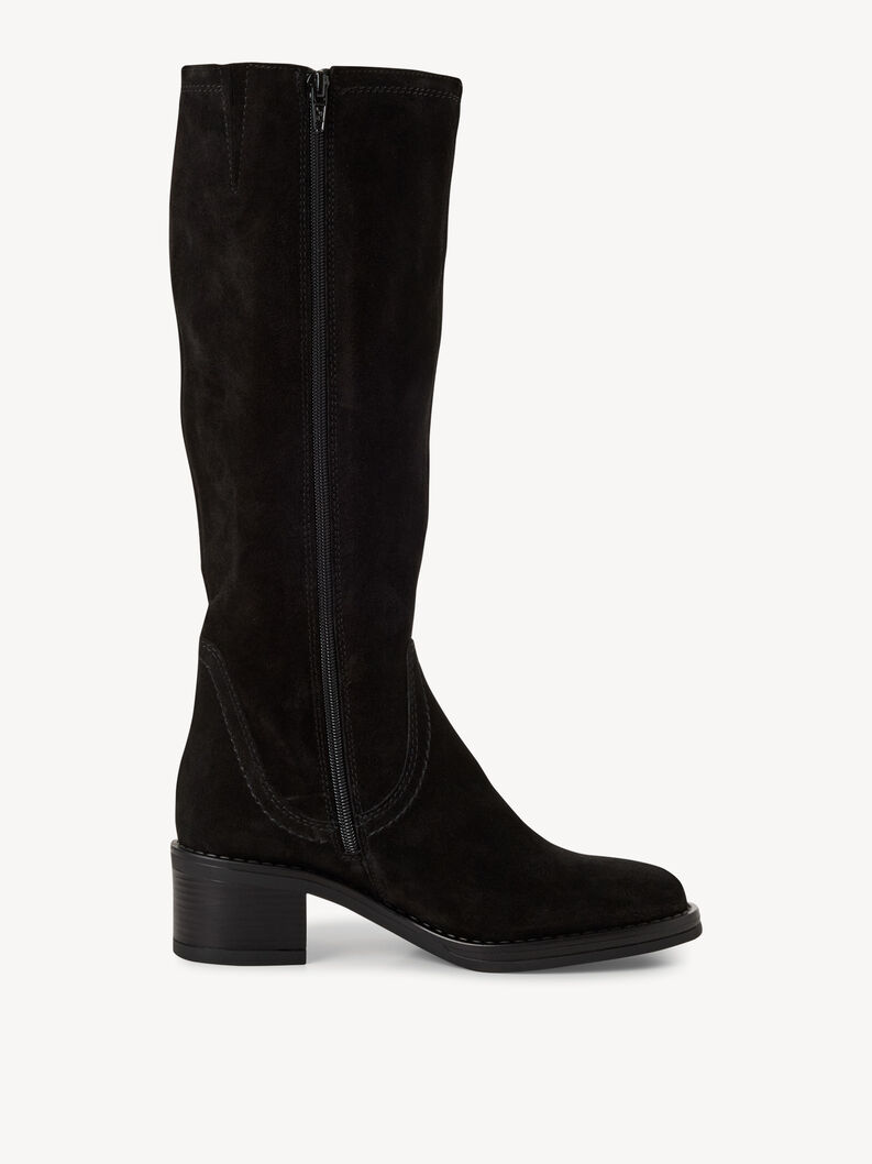 Bottes en cuir - noir, BLACK, hi-res